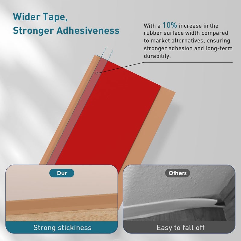 PATTENGO Flexible Baseboard Molding Trim, 4 Inch x 20 Feet Vinyl Wall Base with Wider Self-Adhesive Peel and Stick Cove Base, Rubber Wall Base Moulding Trim, Brown - Image 2